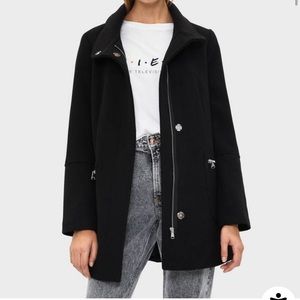 bershka wooly fabric coat nwt